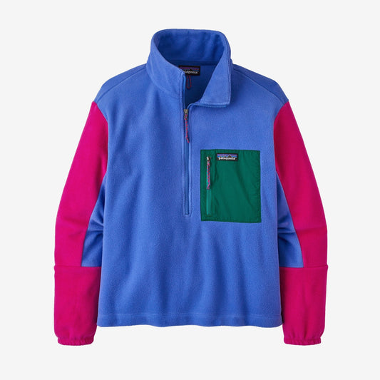 Polaire col zippé en matière recyclée | Tricolore "microdini 1/2 zip float blue"