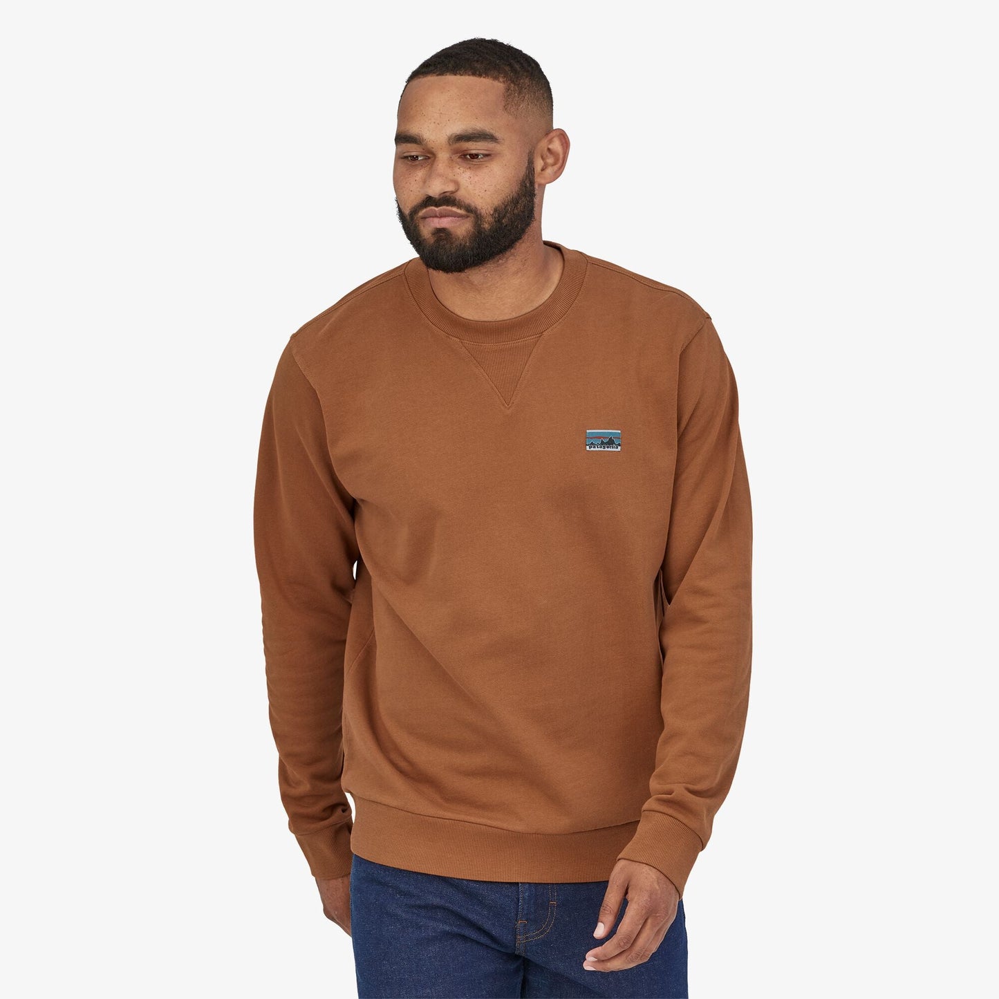Sweat marron en coton bio - crewneck sweatshirt Earthworm Brown