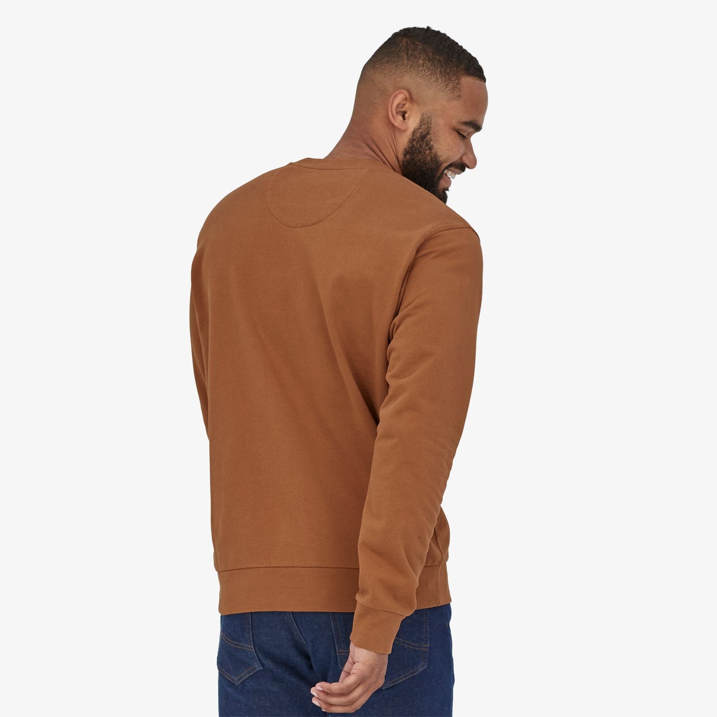Sweat marron en coton bio - crewneck sweatshirt Earthworm Brown
