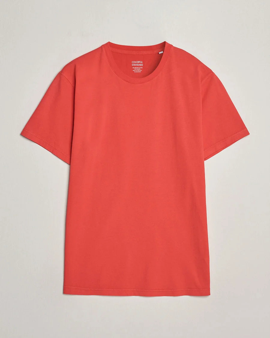 T-shirt en coton bio | rouge "red tangerine"