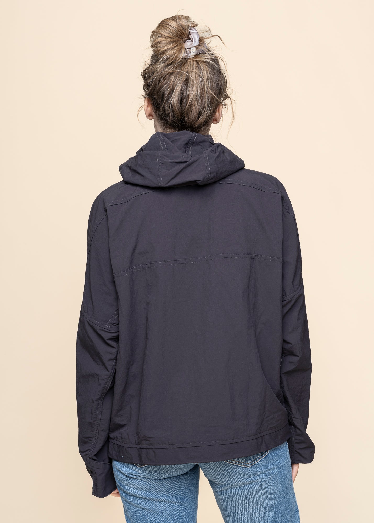 Coupe-vent en matières recyclées | noir "skysail jkt - ink black"