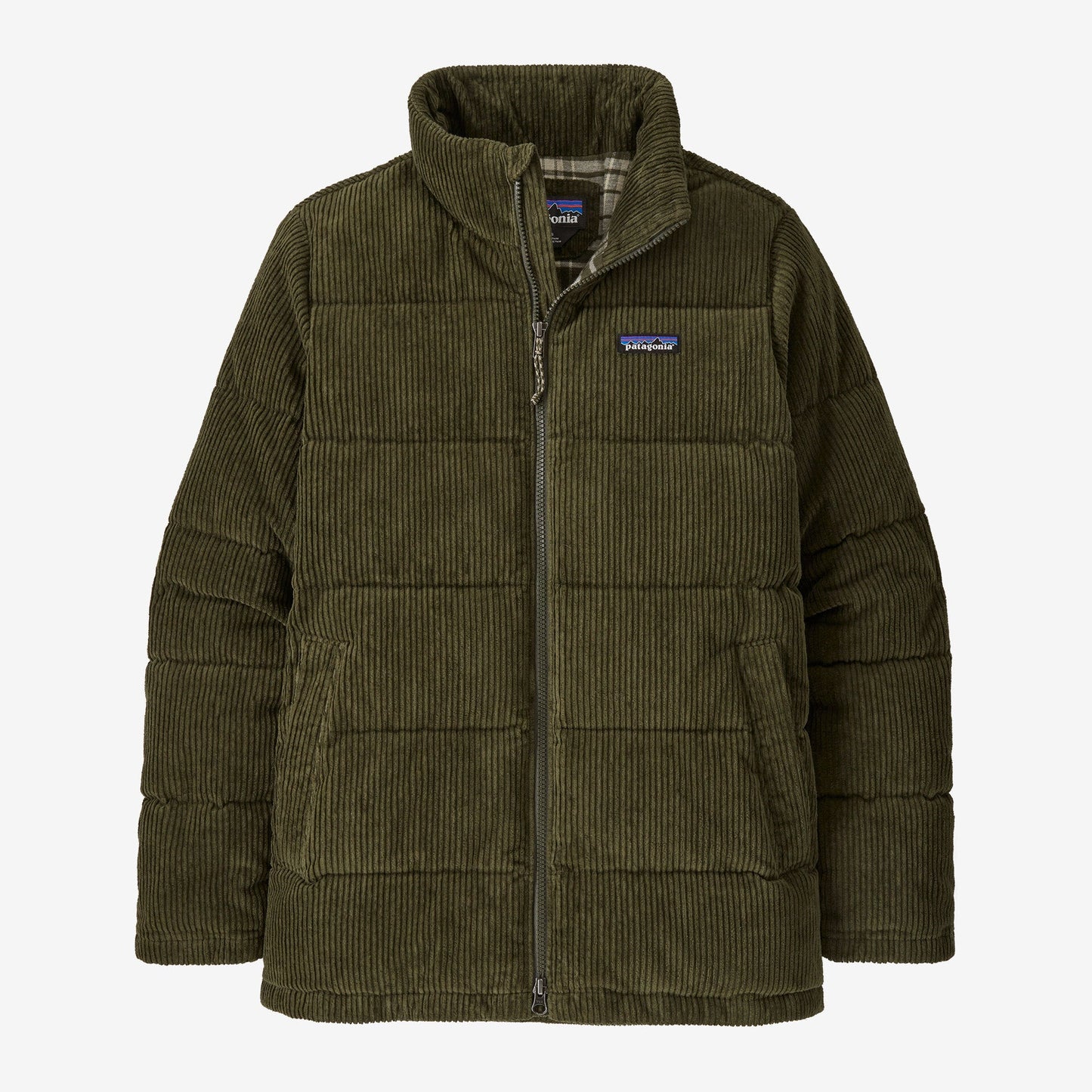 Doudoune velours en matière recyclée | vert "w's cord fjord coat pine needle green"