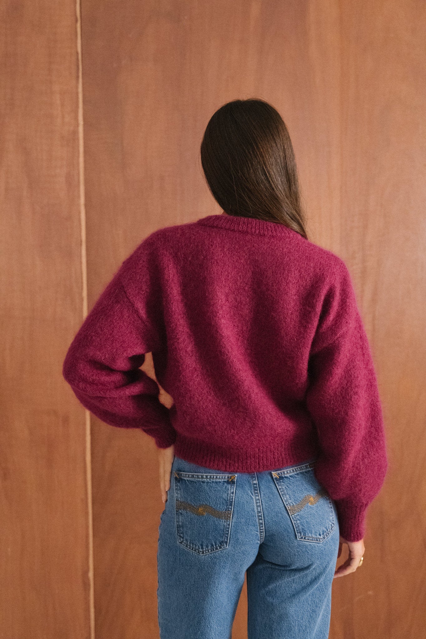 Pull en mohair certifié | framboise "Séréna"