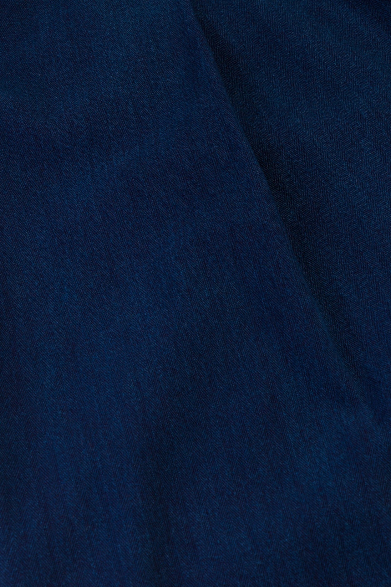 Pantalon droit en coton bio | Chevron bleu indigo "martin indigo herringbone"