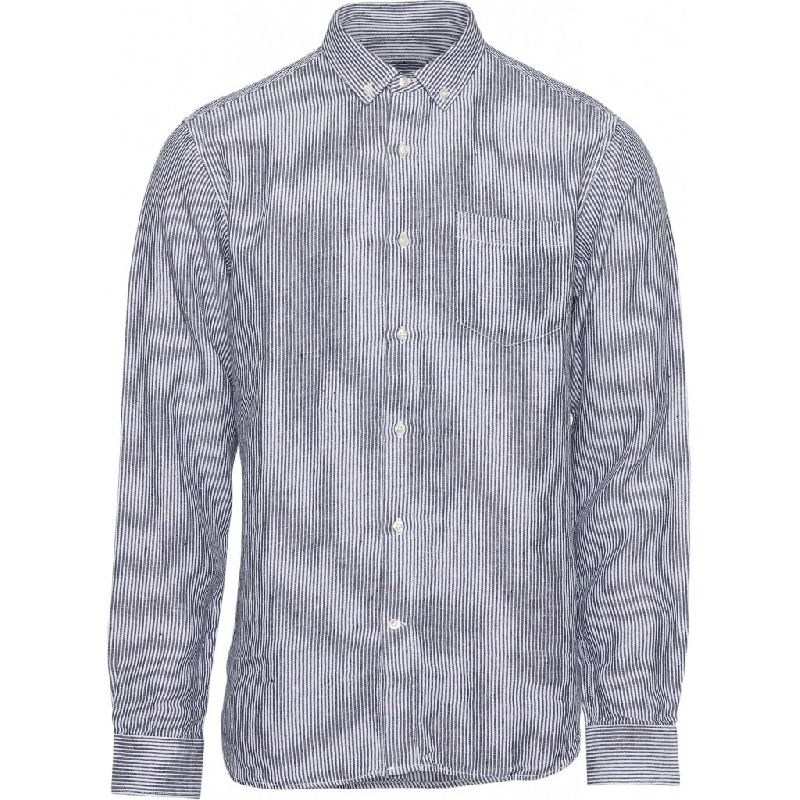 Chemise rayée en lin bio - larch