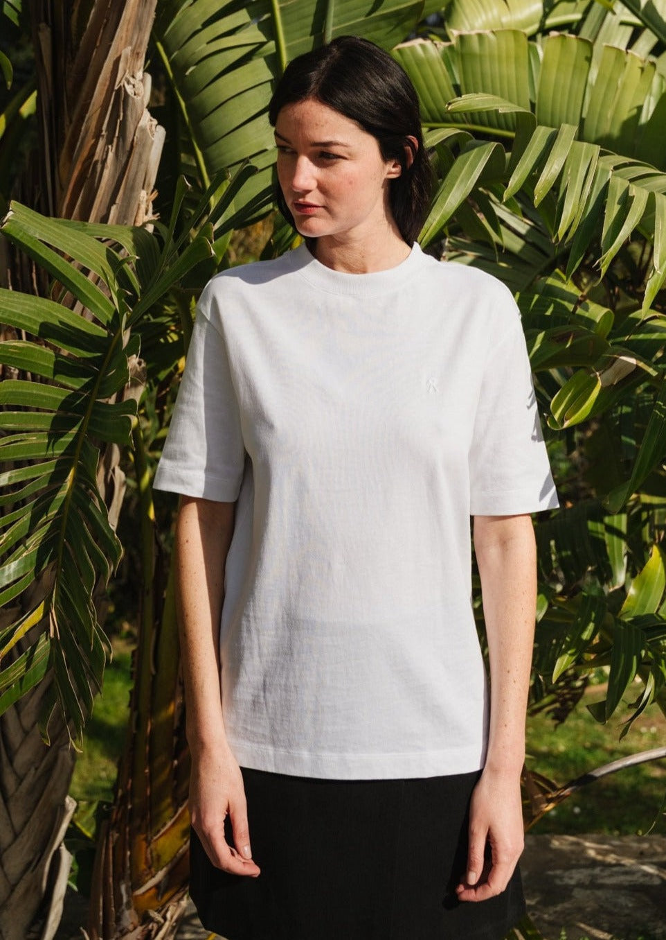 T-shirt en coton bio et recyclé | blanc 'tarjaa white'