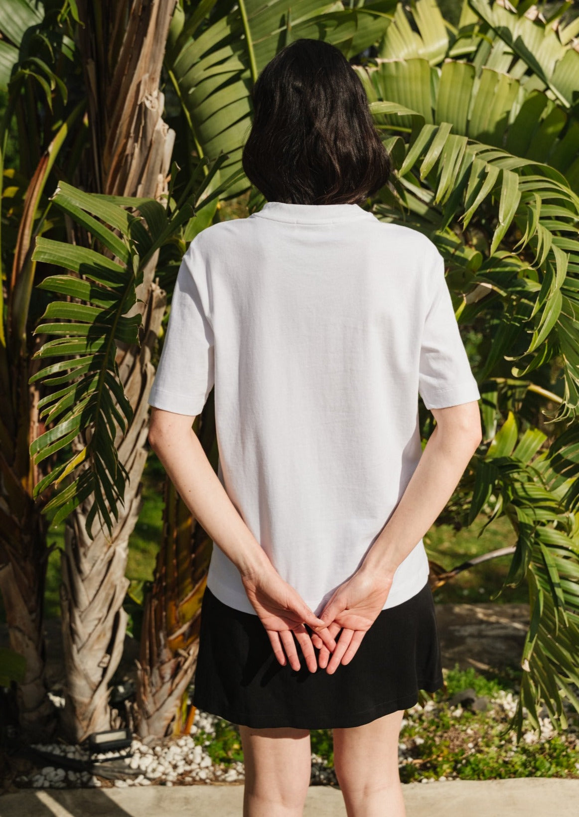 T-shirt en coton bio et recyclé | blanc 'tarjaa white'