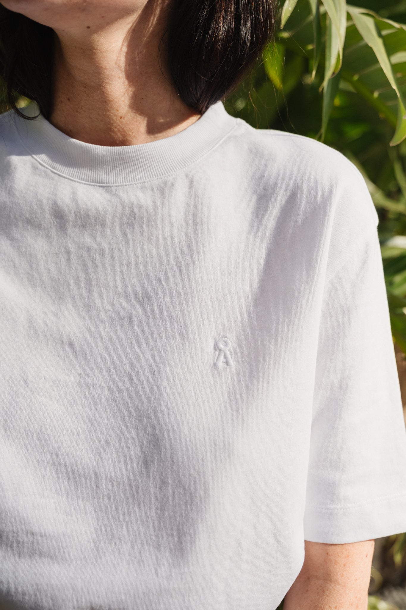 T-shirt en coton bio et recyclé | blanc "tarjaa white"