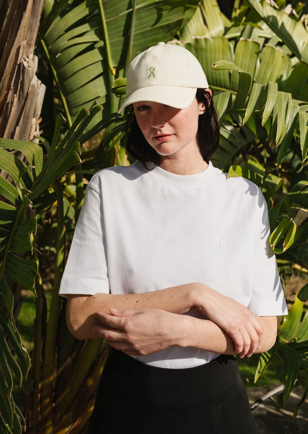 T-shirt en coton bio et recyclé | blanc 'tarjaa white'