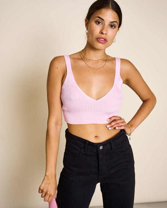 Bralette rose en EcoVero - BEJA candy
