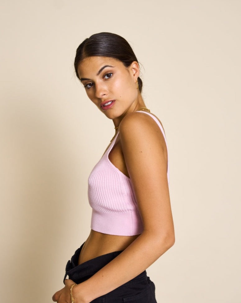 Bralette rose en EcoVero - BEJA candy