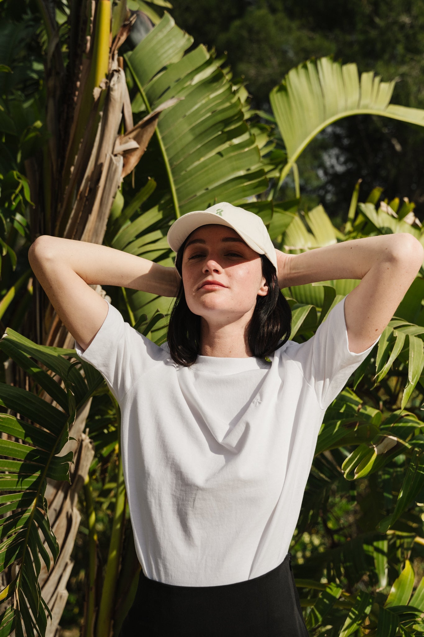 Casquette en coton bio | Écru "yenaas bold oatmilk light matcha"