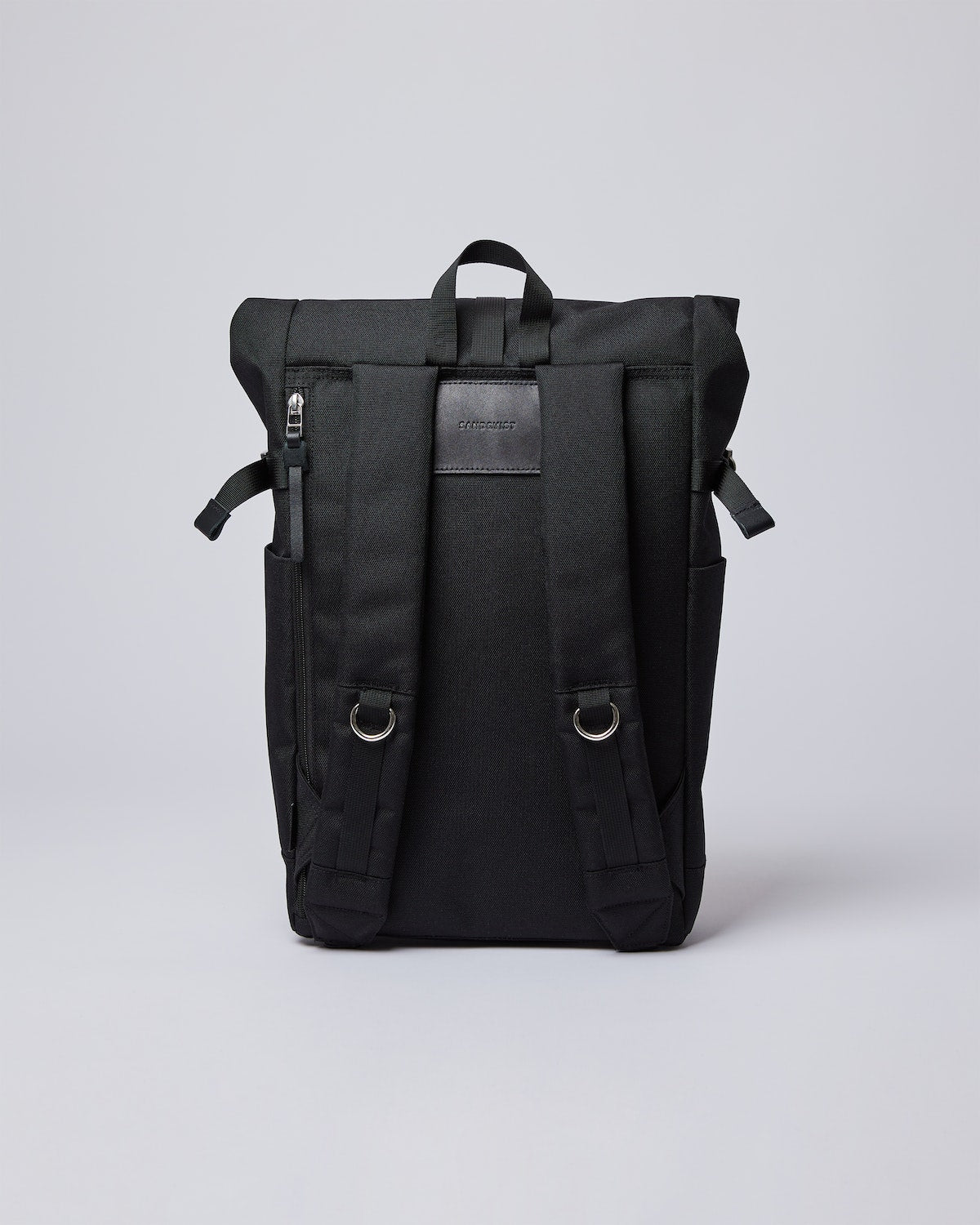 Sac à dos rolltop en matière recyclée | noir "Ilon black"