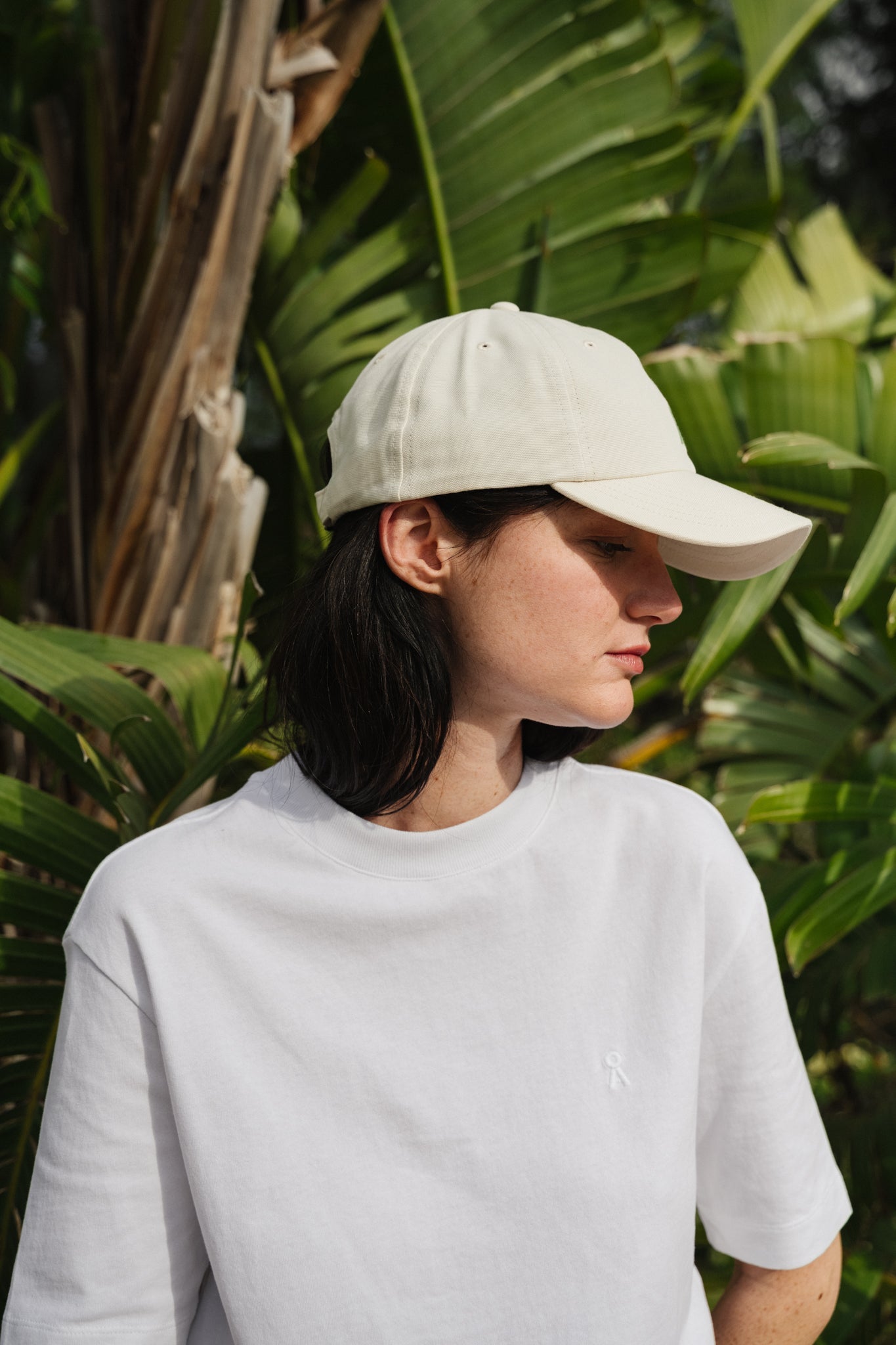 Casquette en coton bio | Écru "yenaas bold oatmilk light matcha"