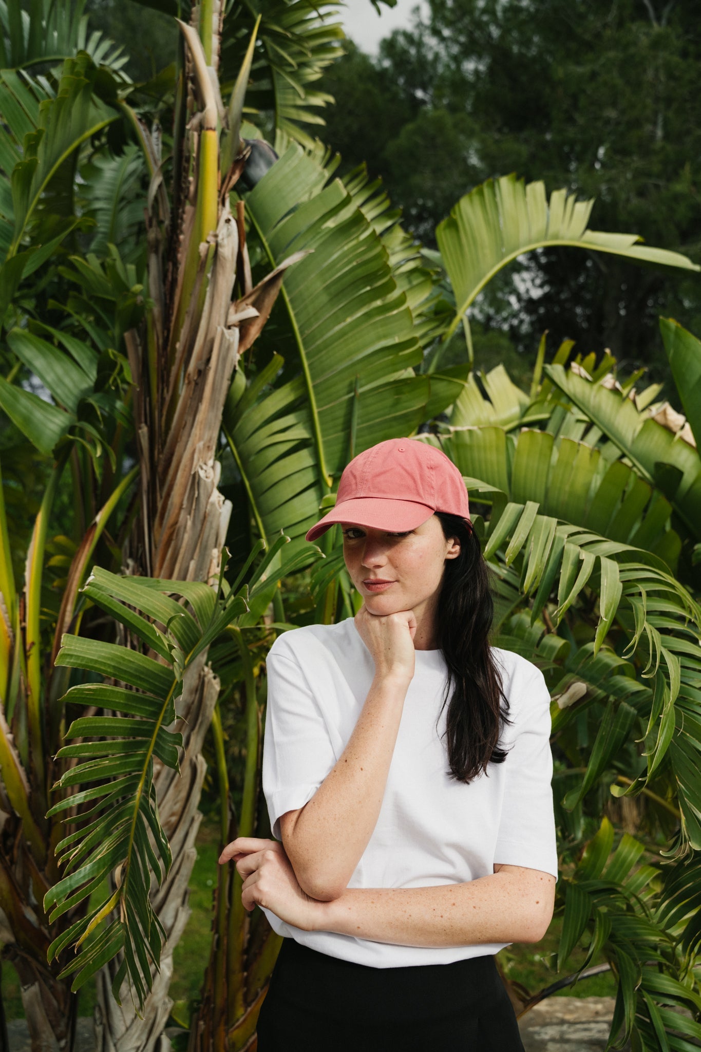 Casquette rose framboise en coton bio - cap raspberry pink