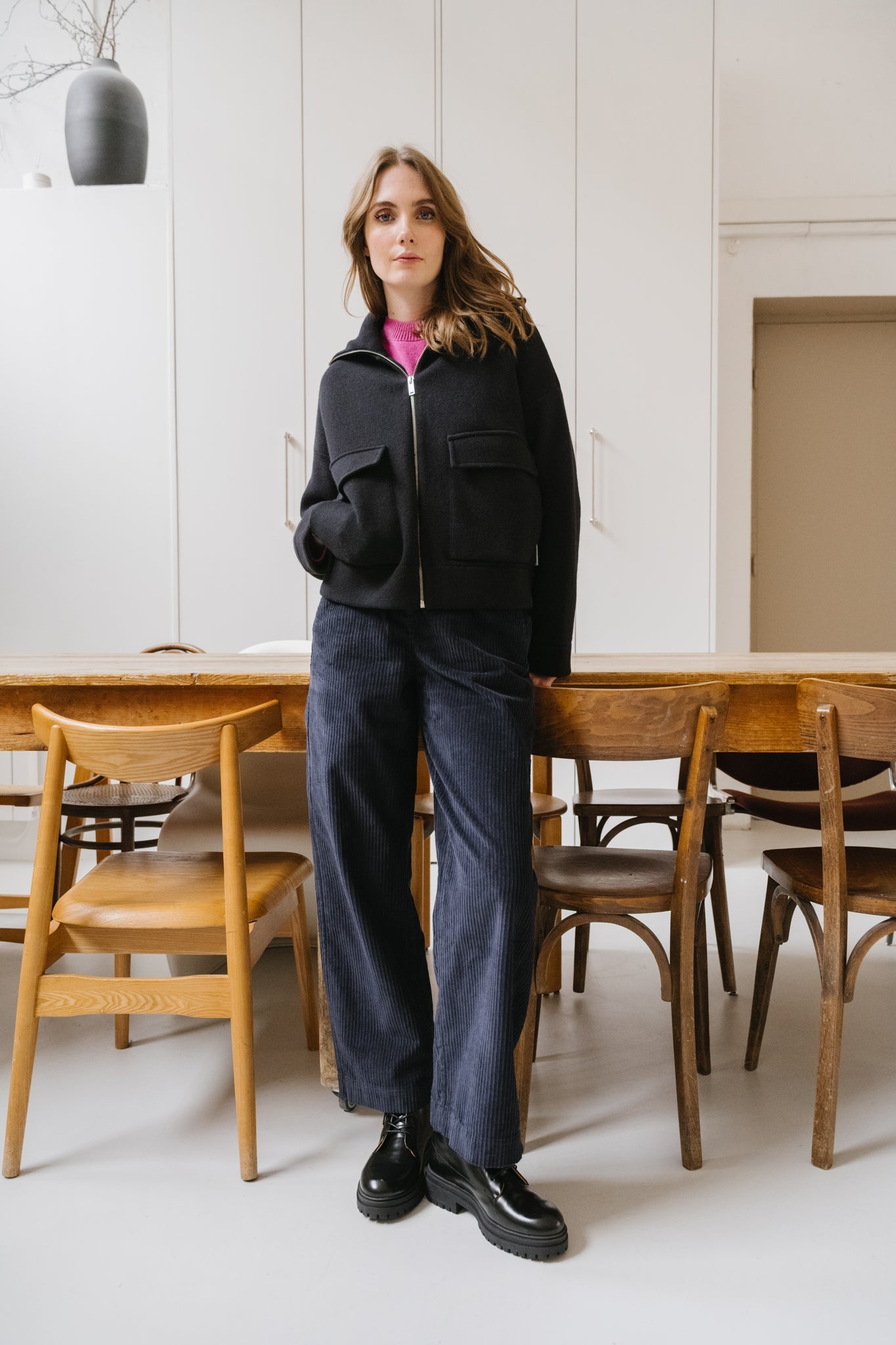 veste en laine bio | noir "JOANIAAS - black"