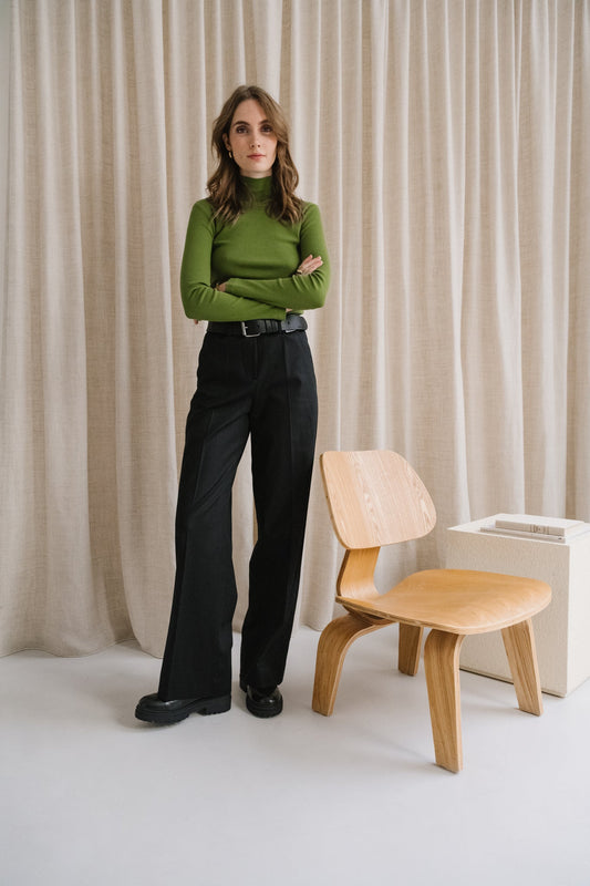 Pantalon ample en tencel | noir "leandraa - black"