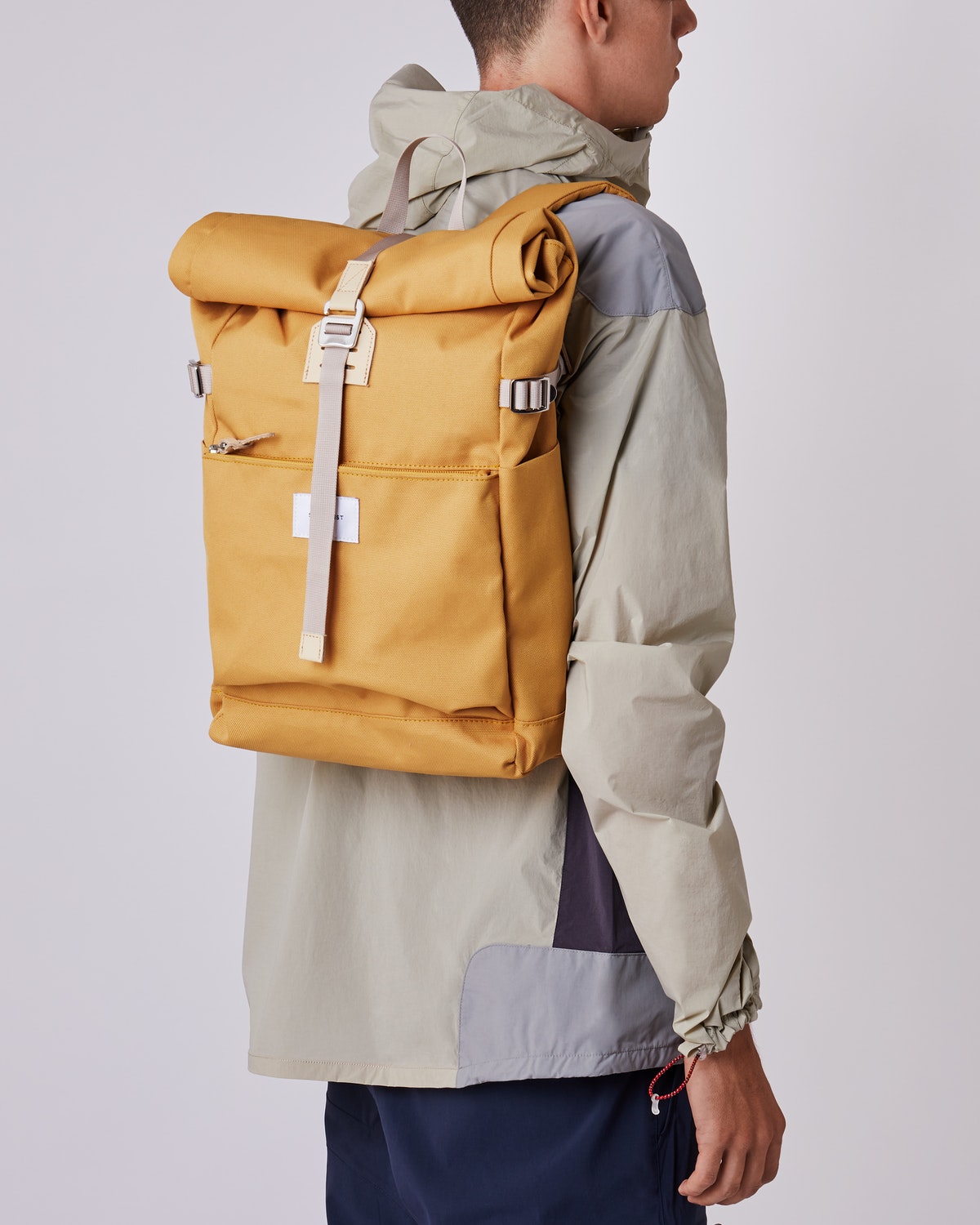 Sac à dos jaune en polyester recyclé - Ilon