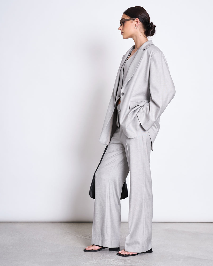 Blazer ample en ecovero | gris "durance cloud"