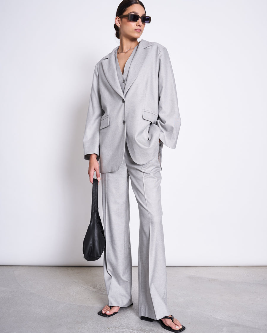 Blazer ample en ecovero | gris "durance cloud"