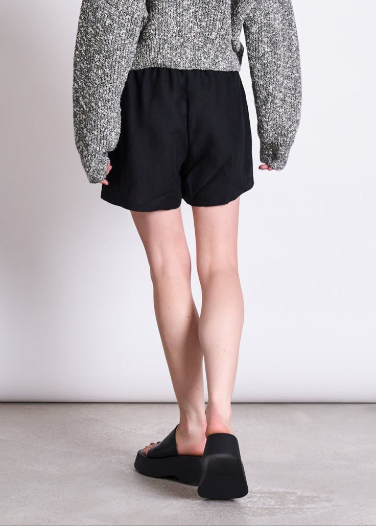 Short en lin | noir "marum - black"