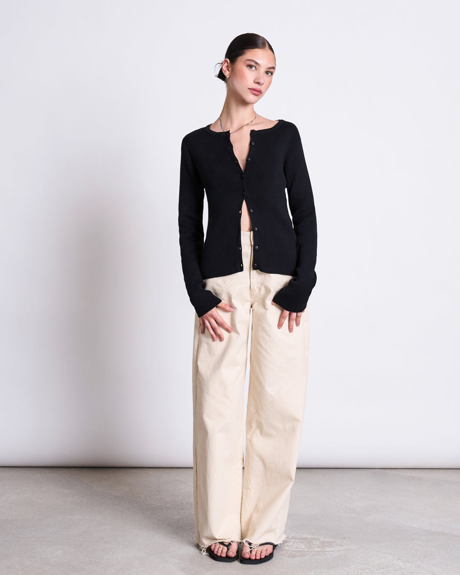 Gilet en coton biologique | "glimt - black"