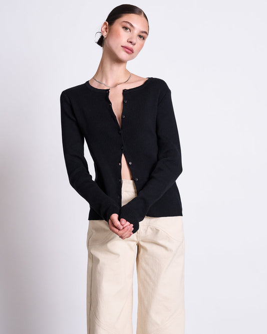 Gilet en coton biologique | "glimt - black"