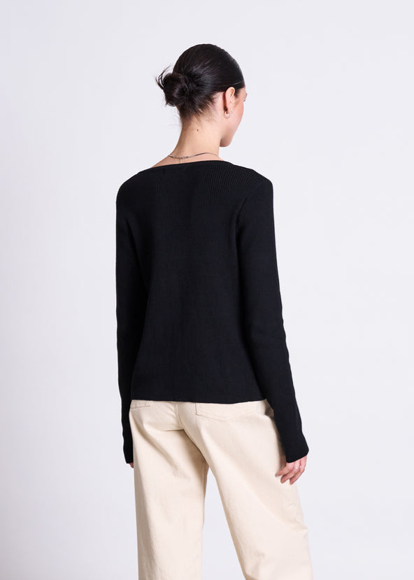 Gilet en coton biologique | "glimt - black"