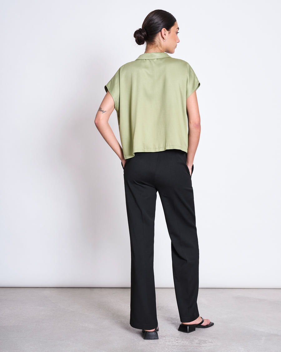 Chemisette en ecovero | vert "tierra pale olive"