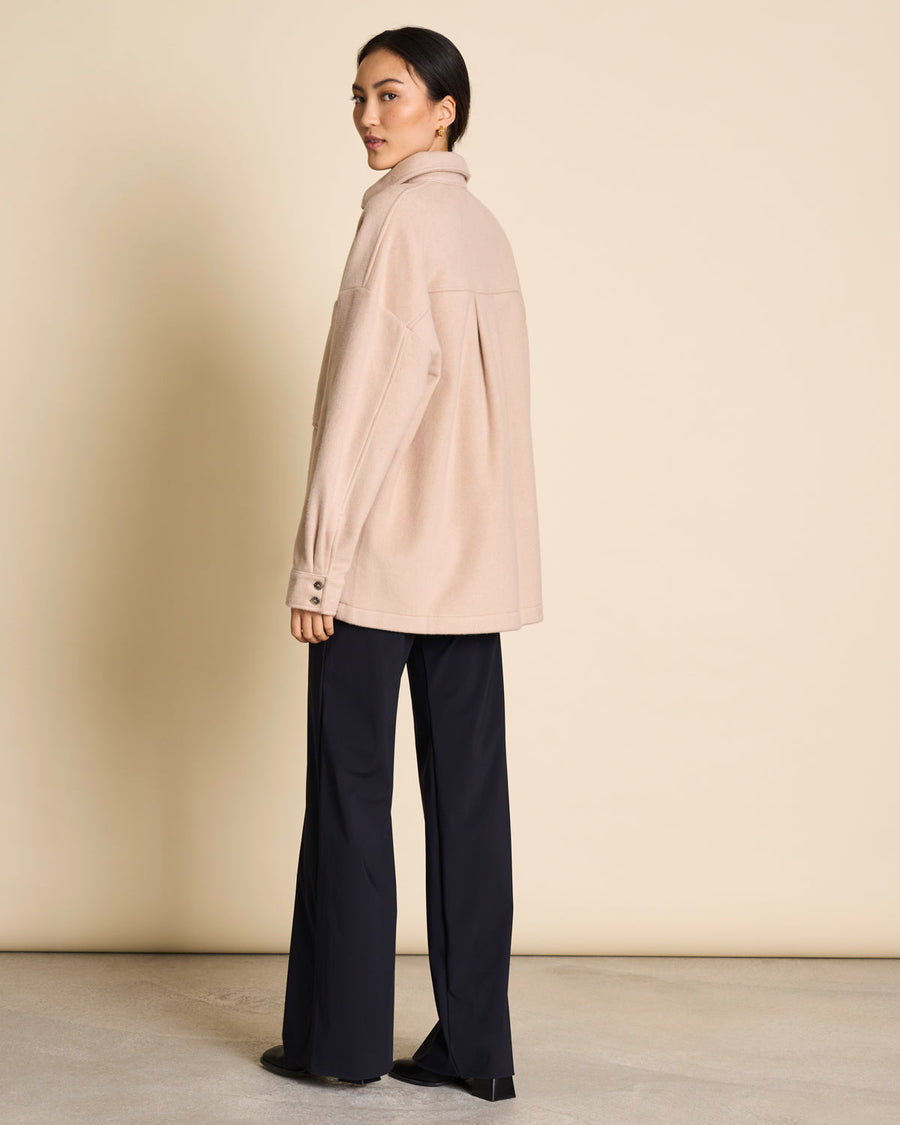 Veste oversize en coton bio | Beige 'arno sand'