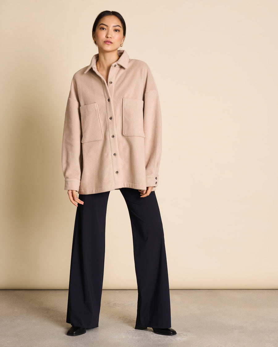 Veste oversize en coton bio | Beige 'arno sand'