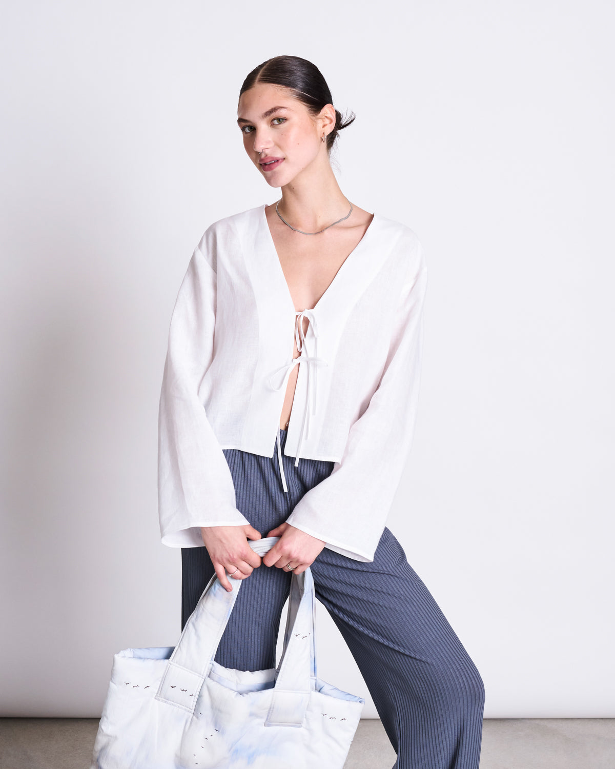 Blouse en lin | blanc "skagen - white"