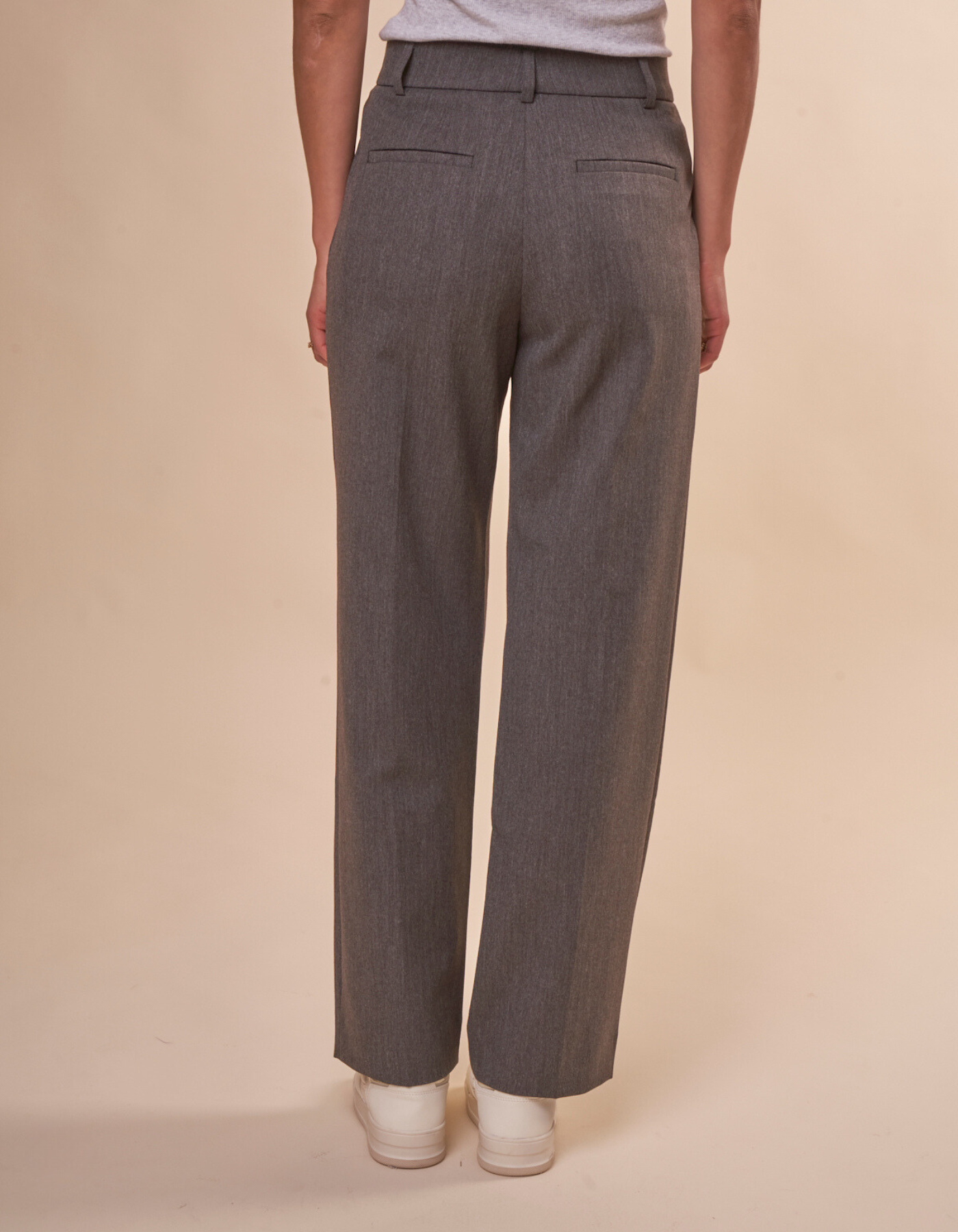 Pantalon ample en recyclé et ecovero | Gris "haveny trousers dark grey melange"