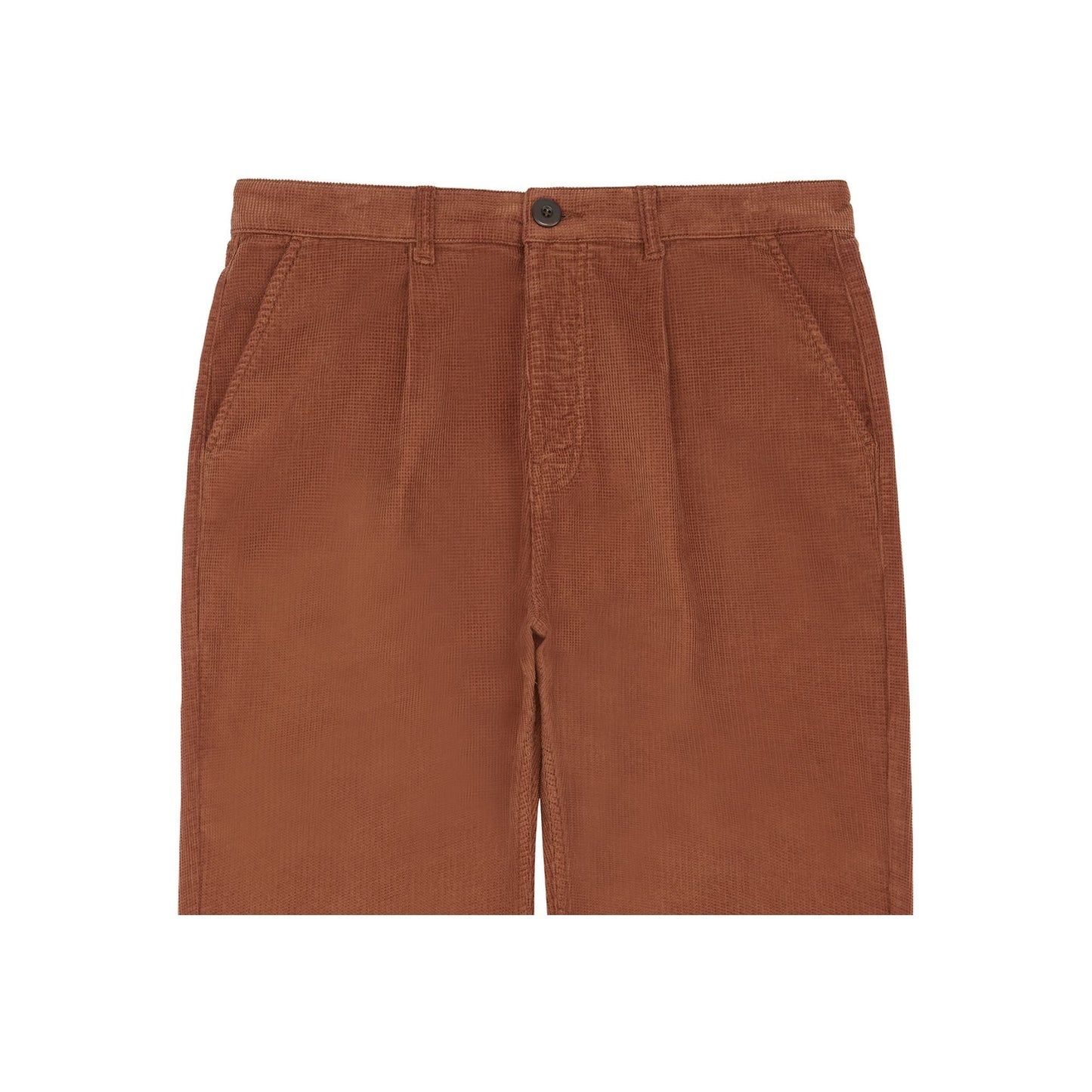 Pantalon droit en coton bio | marron "auburn maguro pant"