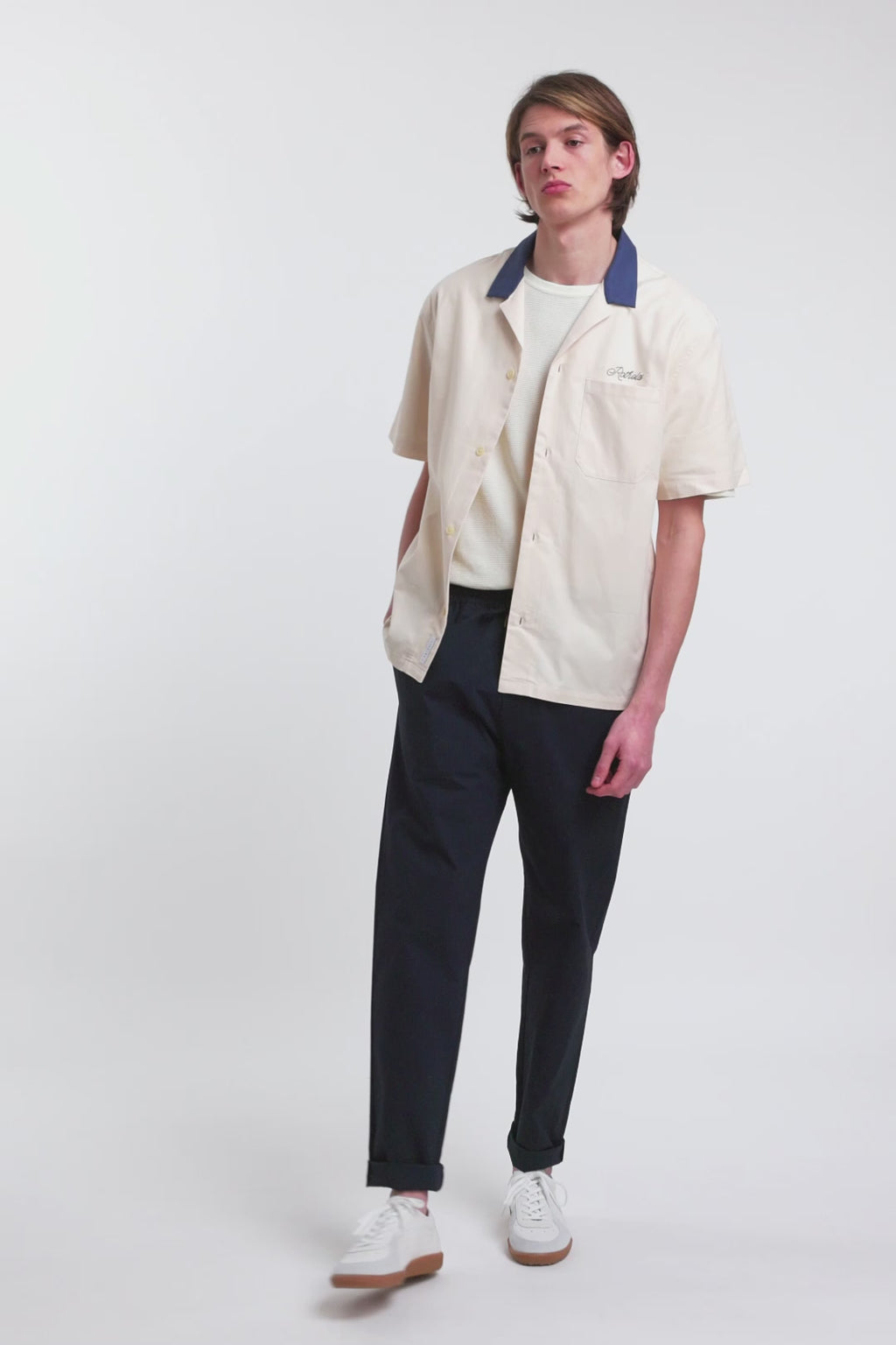 Chemisette écrue en coton bio - bowling off-white