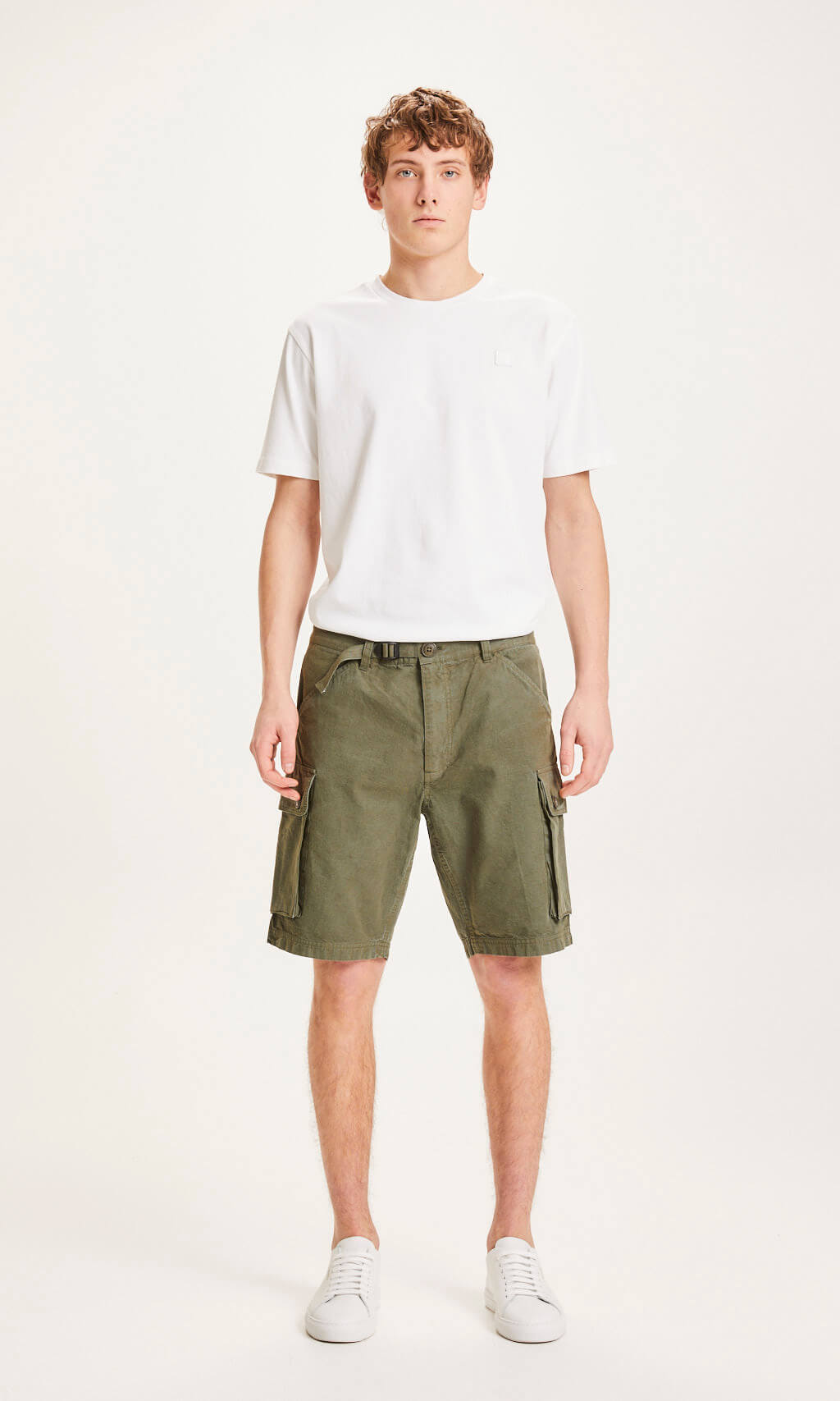 Short cargo vert forêt en coton bio - trek