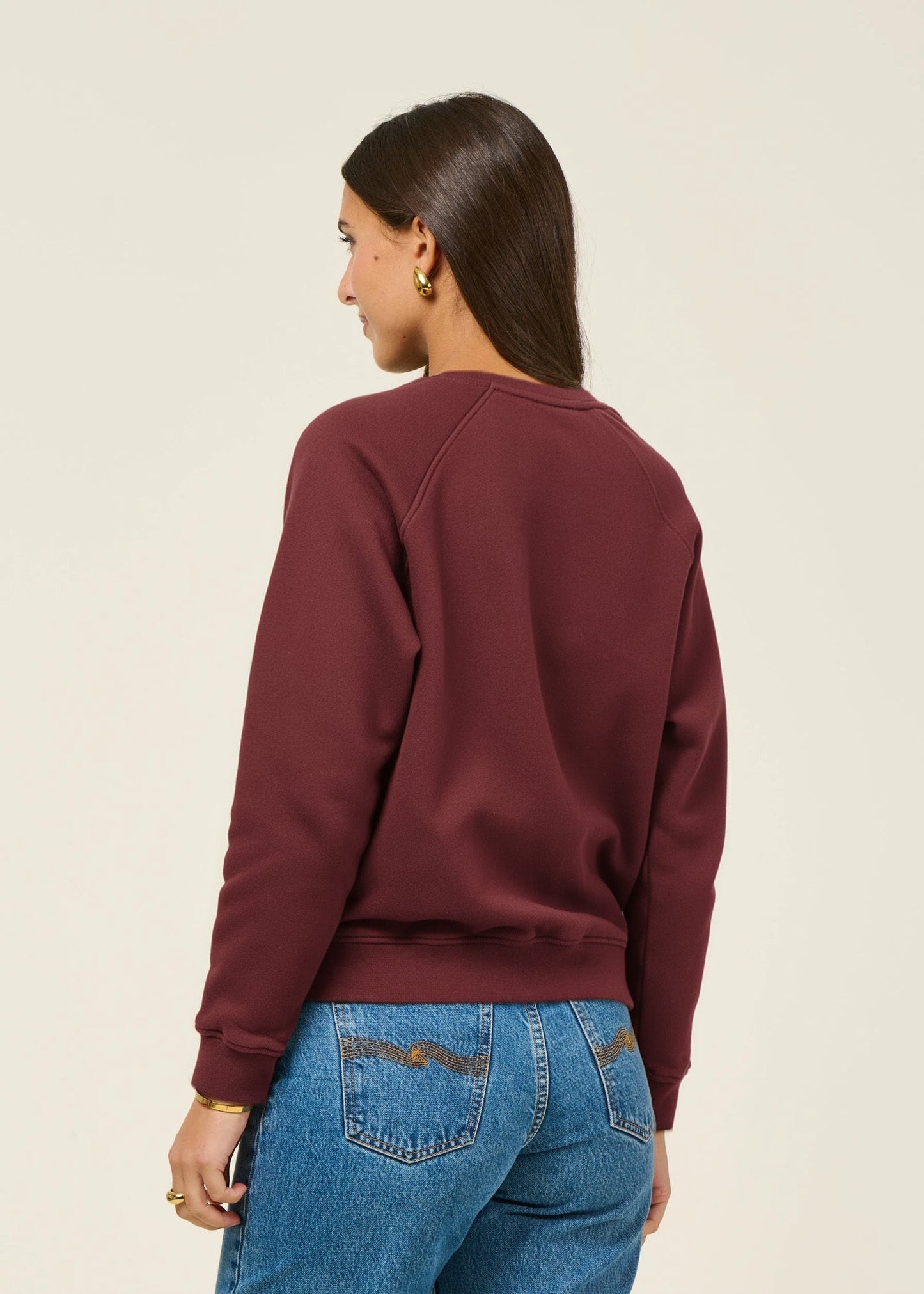 Sweat en coton bio | bordeaux