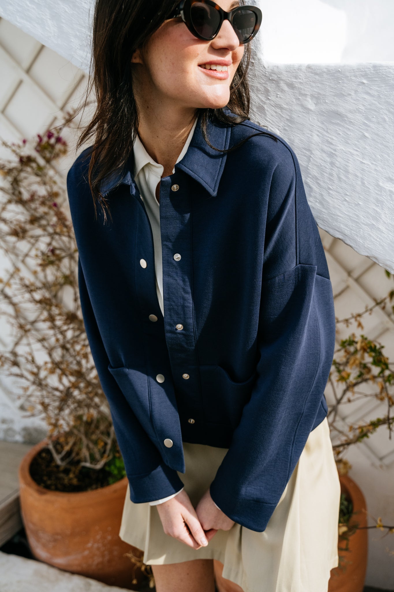 Veste en coton bio | marine "ixiar - navy"