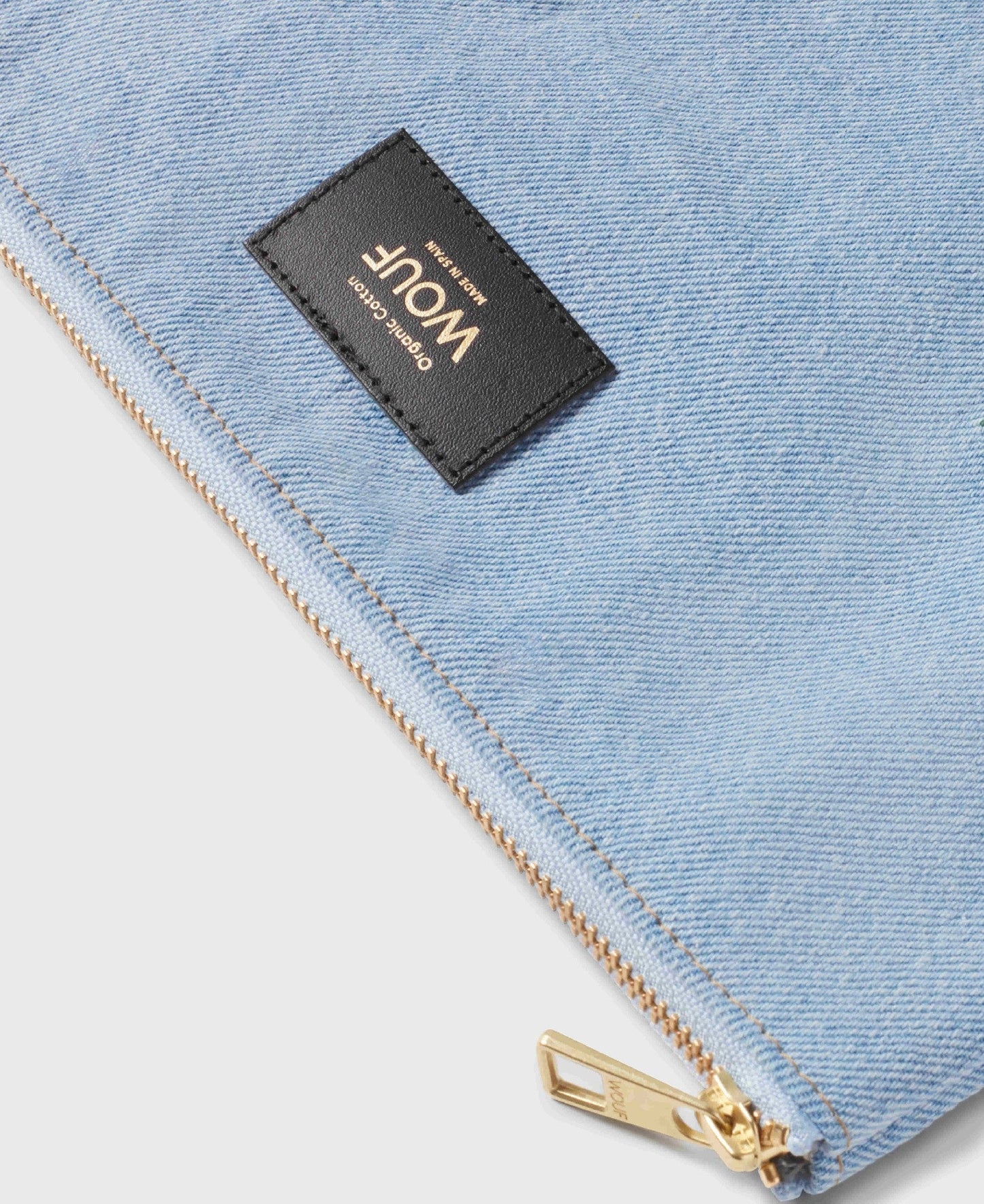 Pochette en denim en coton bio | Motifs floraux "ines pouch petites fleurs"