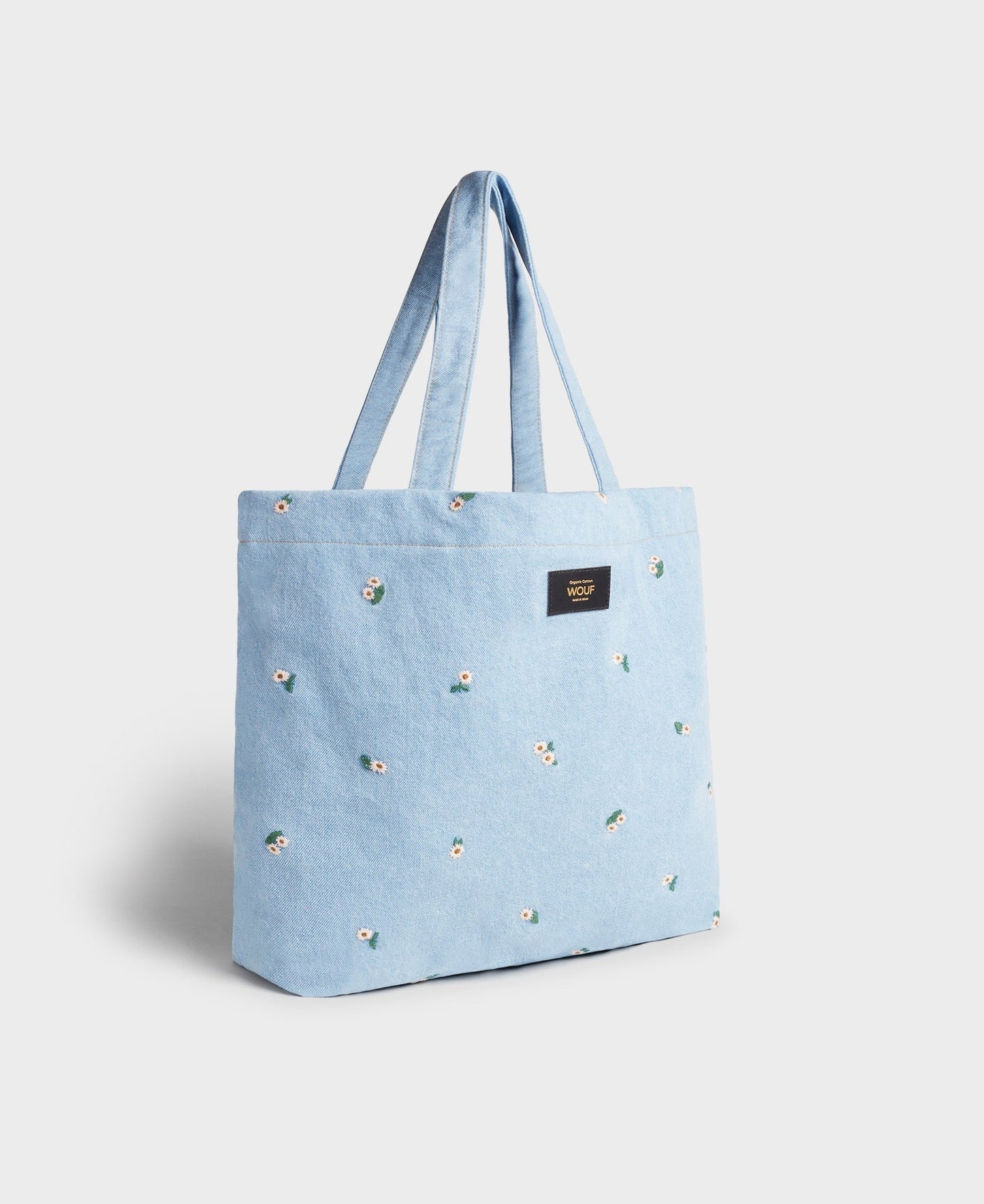 Sac cabas en denim en coton bio | Motifs floraux "ines tote bag petites fleurs"