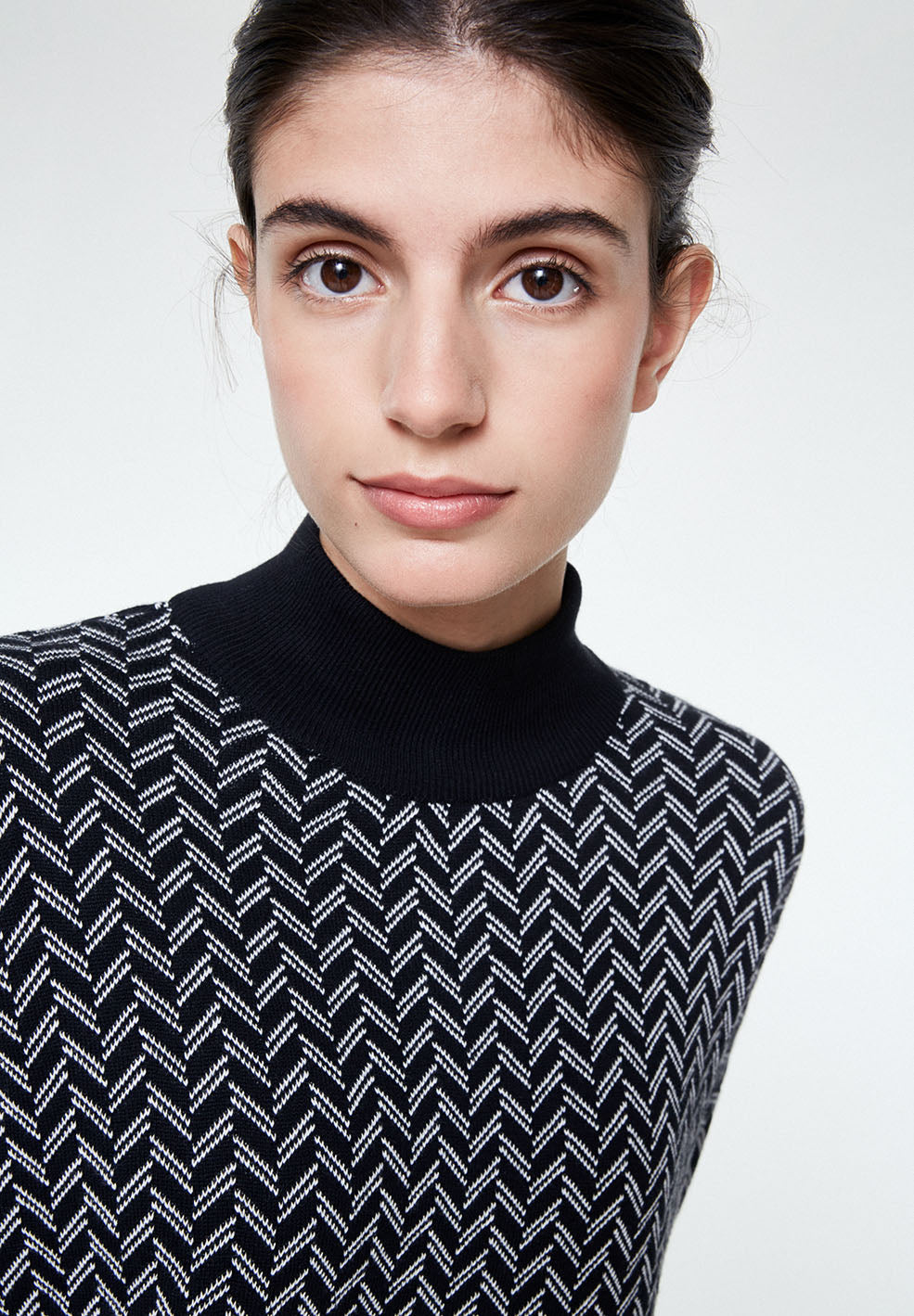 Pull à col cheminée en coton bio - Ivanna