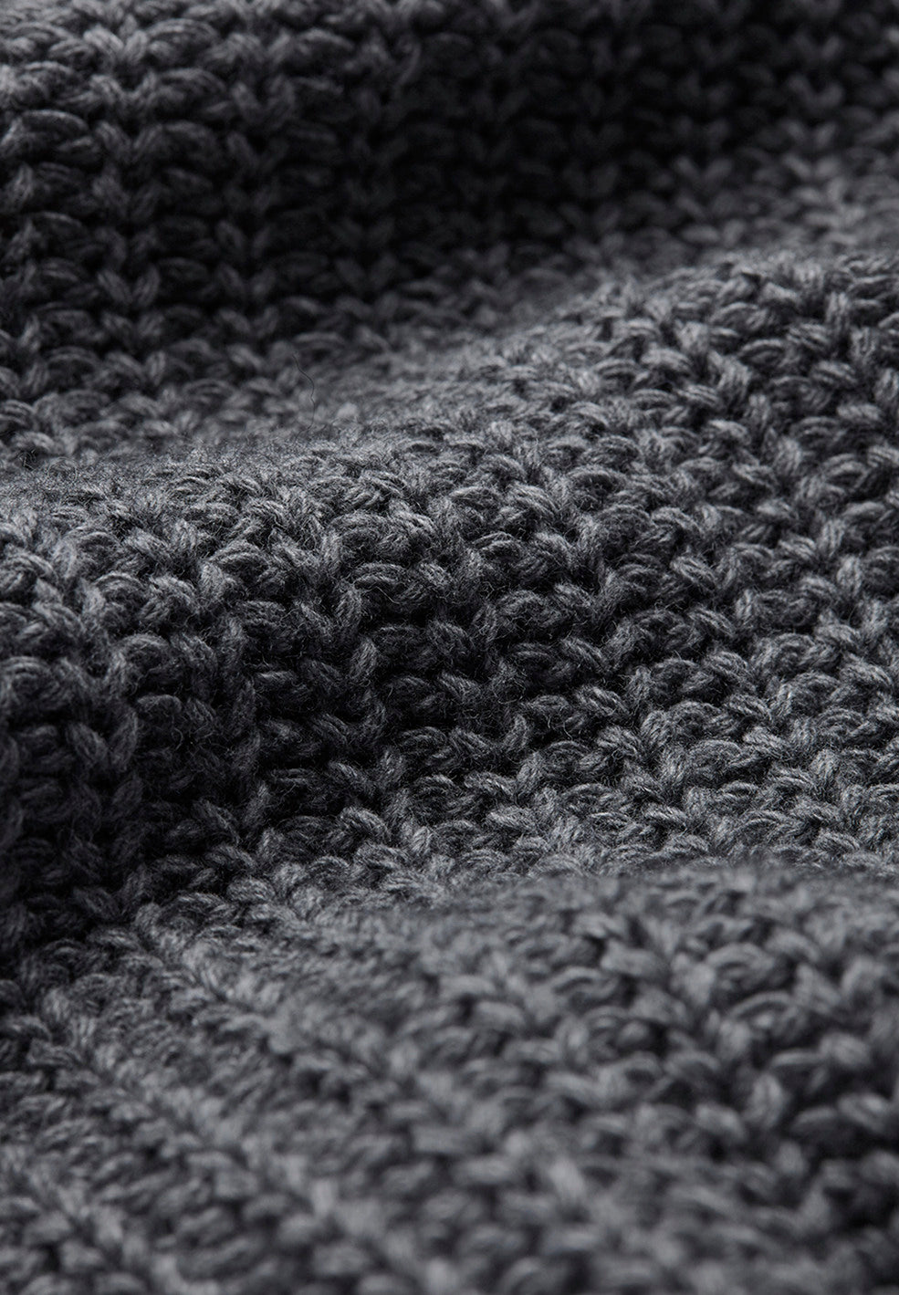 Pull ample en maille gris en coton et laine bio - saadie