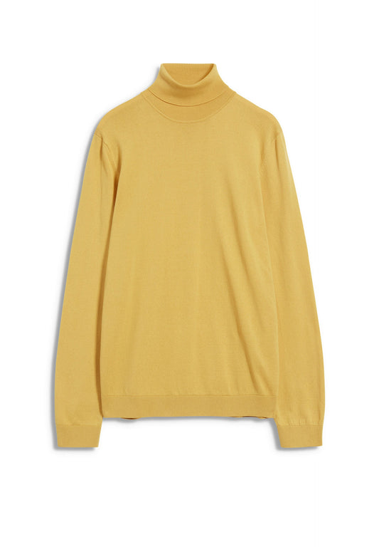 Col roulé jaune en coton bio - GLAAN winter light
