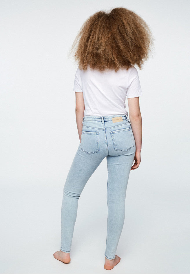 Jean skinny bleu clair en coton bio et tencel - Tillaa