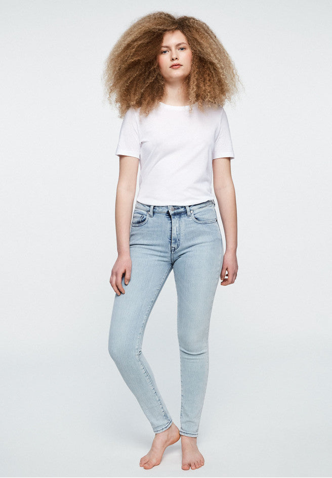 Jean skinny bleu clair en coton bio et tencel - Tillaa