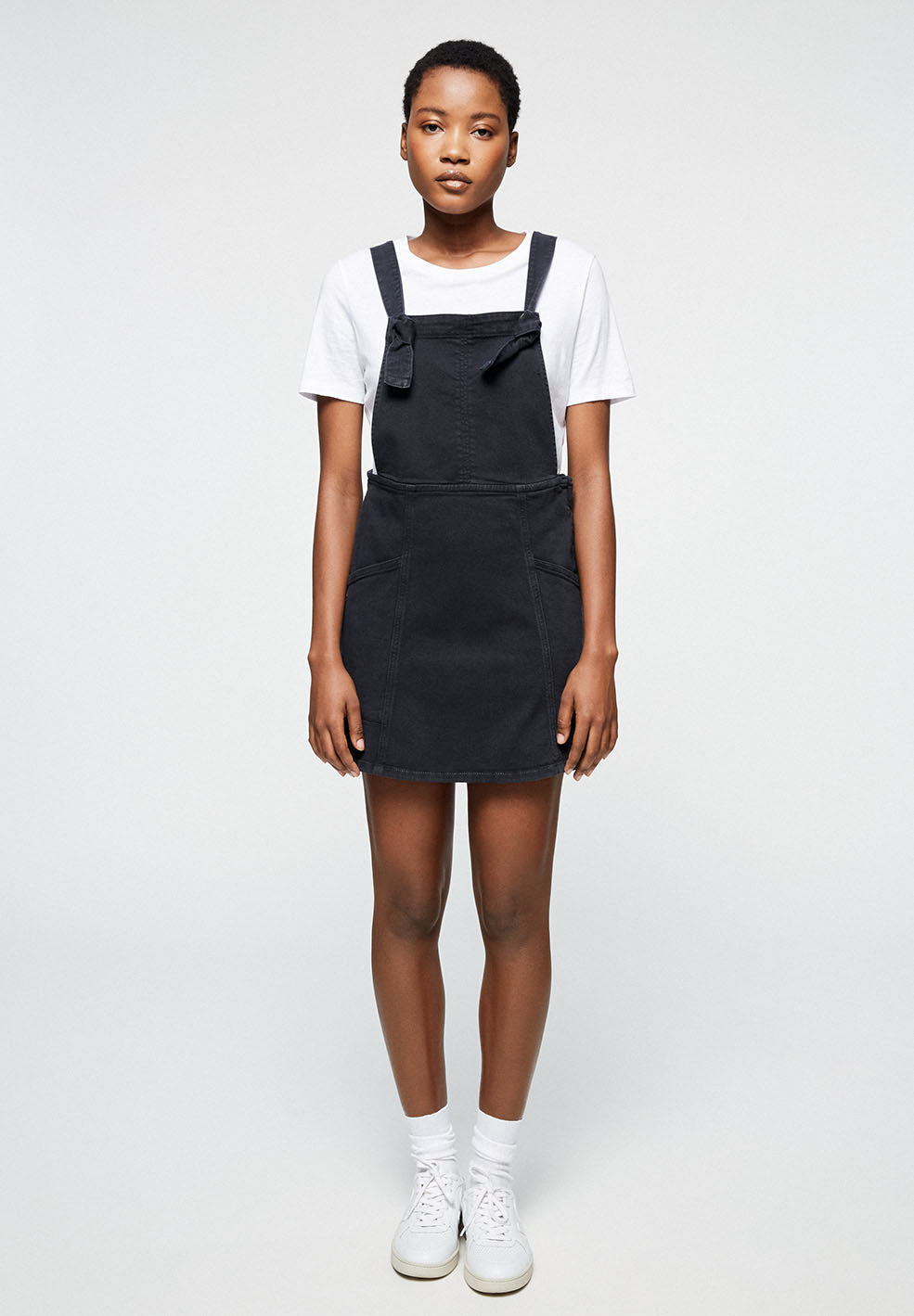 Robe bleue marine en coton bio - irisaa
