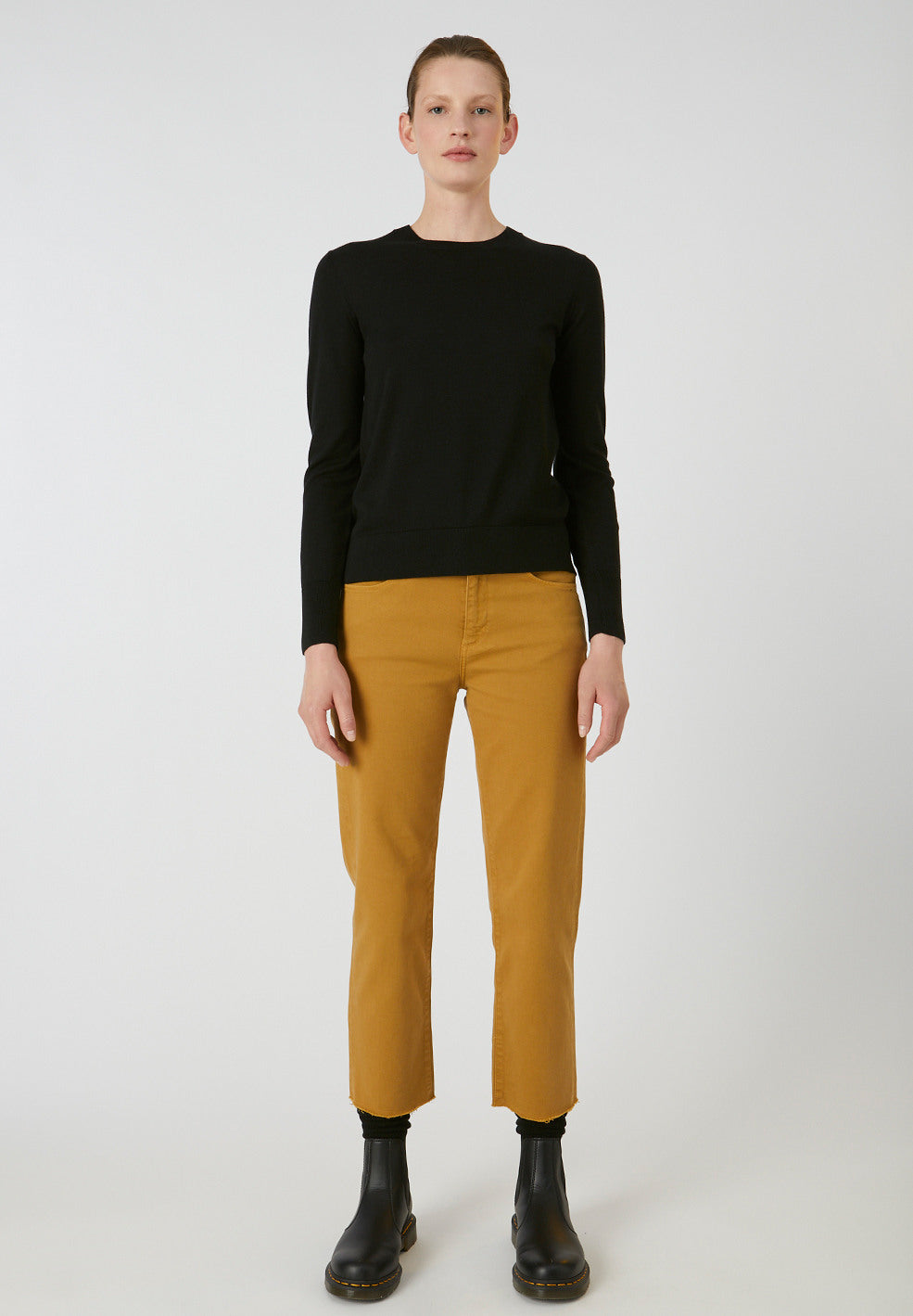 Pull noir en tencel et coton bio - aalice