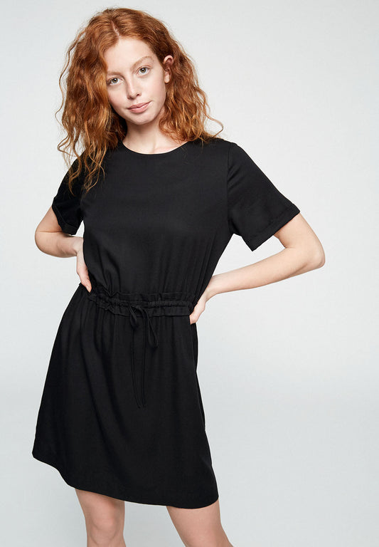 Robe noire en tencel - Aalia