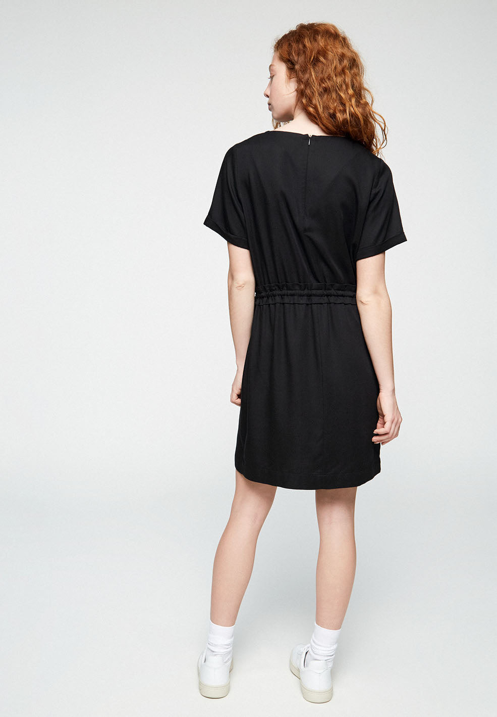 Robe noire en tencel - Aalia