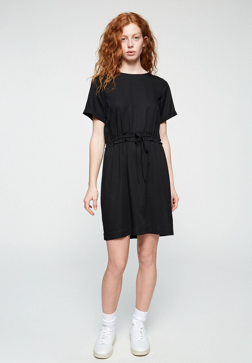Robe noire en tencel - Aalia